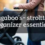 This image shows a parent attaching a convenient organizer to a stroller for baby essentials.